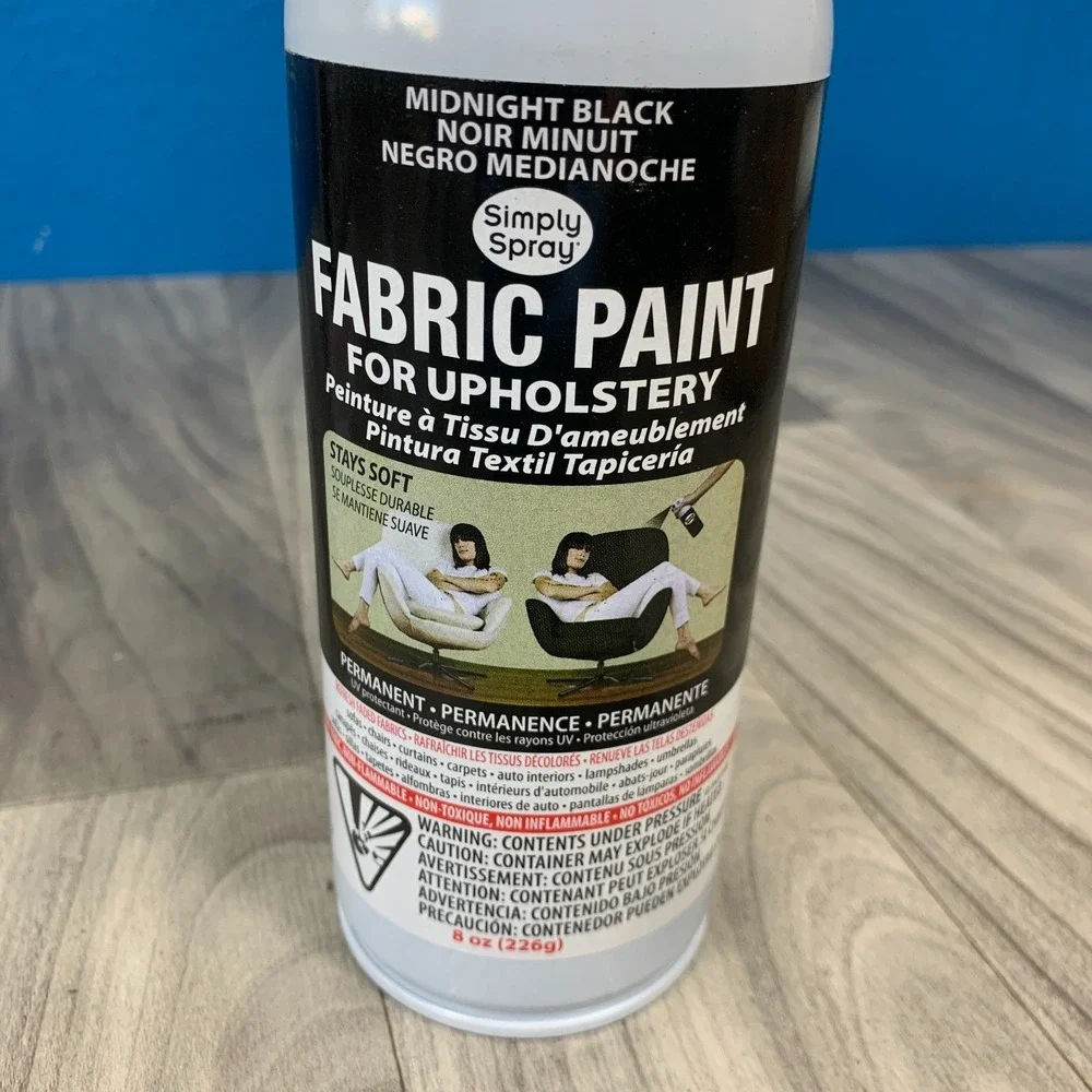 6 Unopened 8oz Cans Simply Spray Midnight Black Fabric Paint